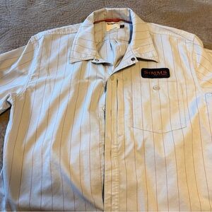 Simms Retro-inspired Light Tan Striped Men's Shirt